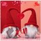 2PCS Mr & Mrs Conjoined Red Heart Handmade Gnome Swedish Tomte Dolls for Valentines